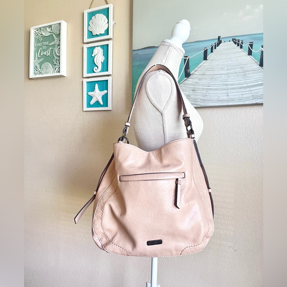 Jessica Simpson Delfina Hobo Shoulder Bag Purse Taupe